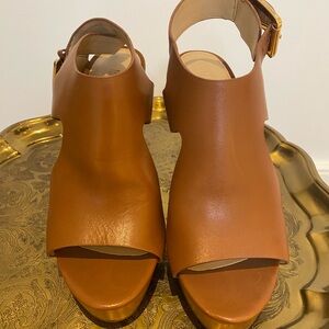 Michael Kors leather wedge sandal